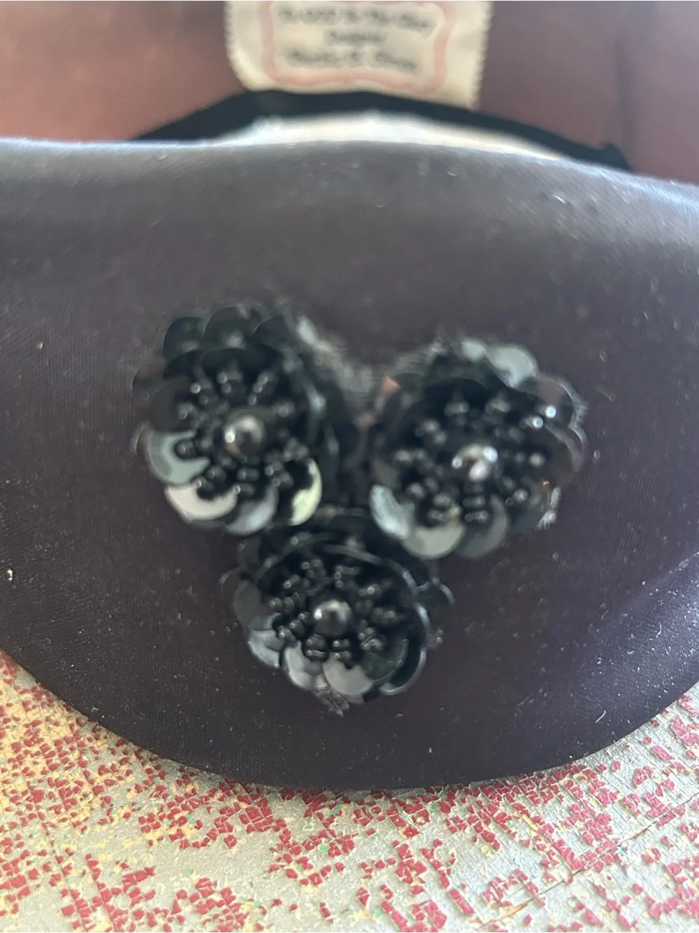 Vintage Black Pillbox Fascinator Hat with Accents Designed by Bertha B Simon